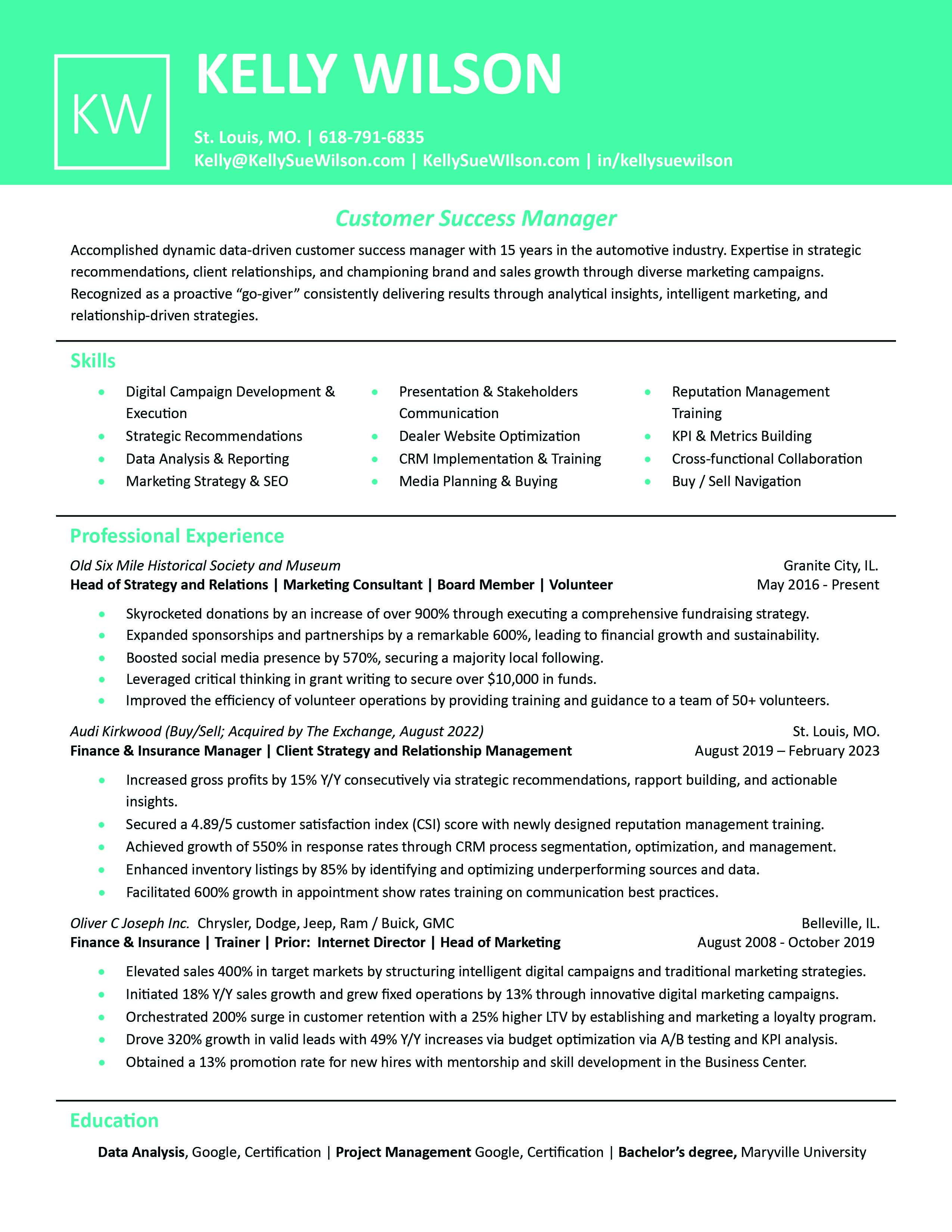 Kelly Wilson Resume PDF pg 1